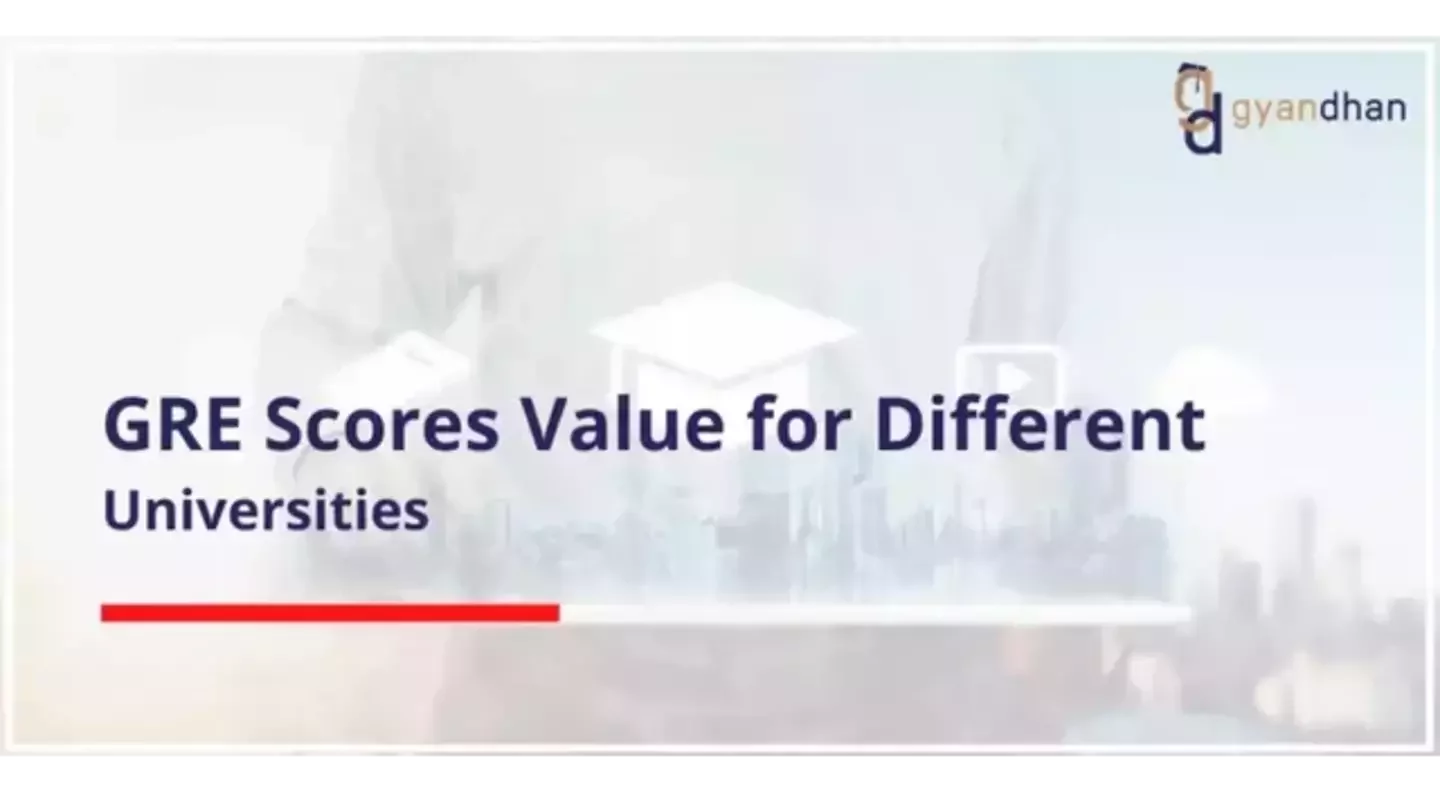 GRE Scores Value for Different Universities 