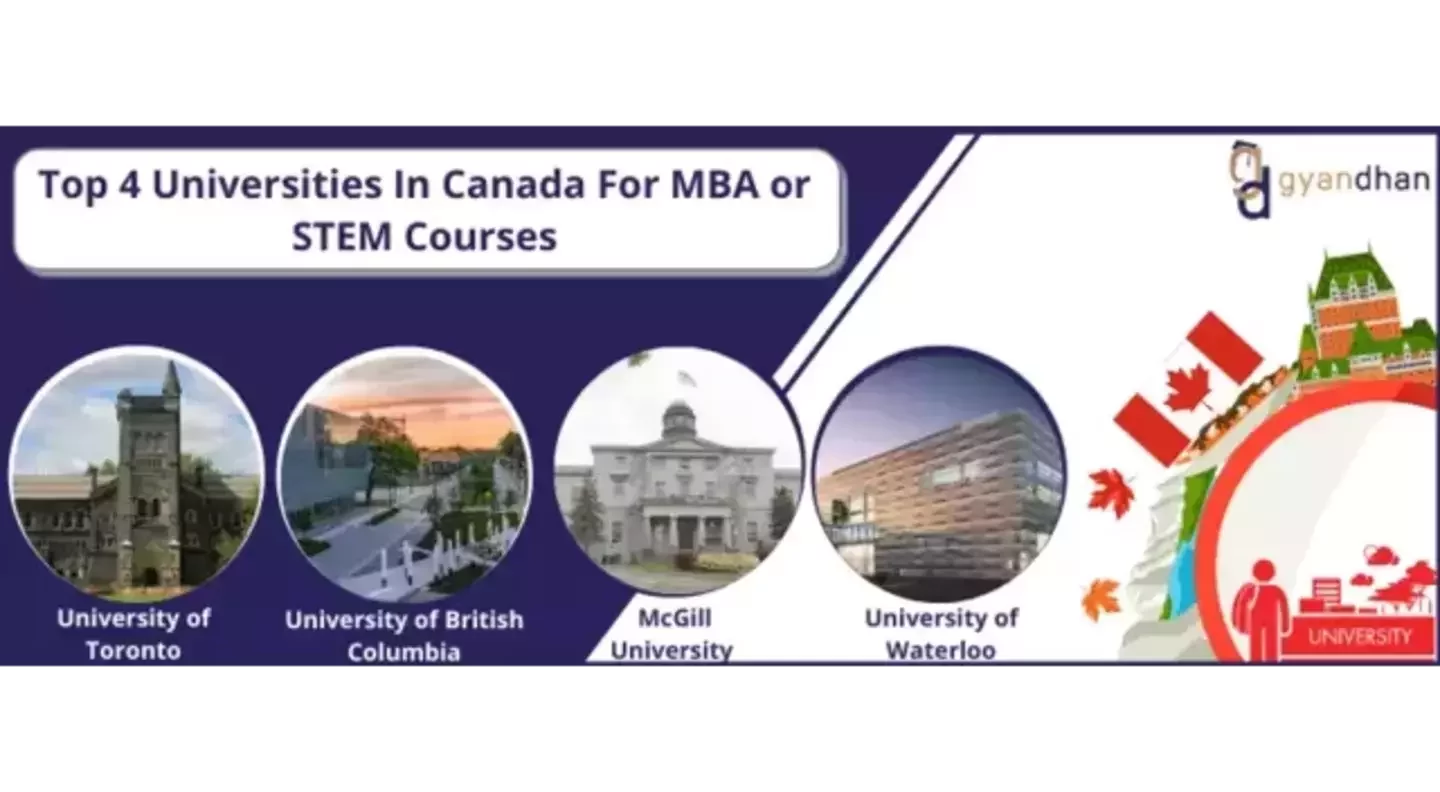 Top 4 Universities In Canada For MBA or STEM Courses