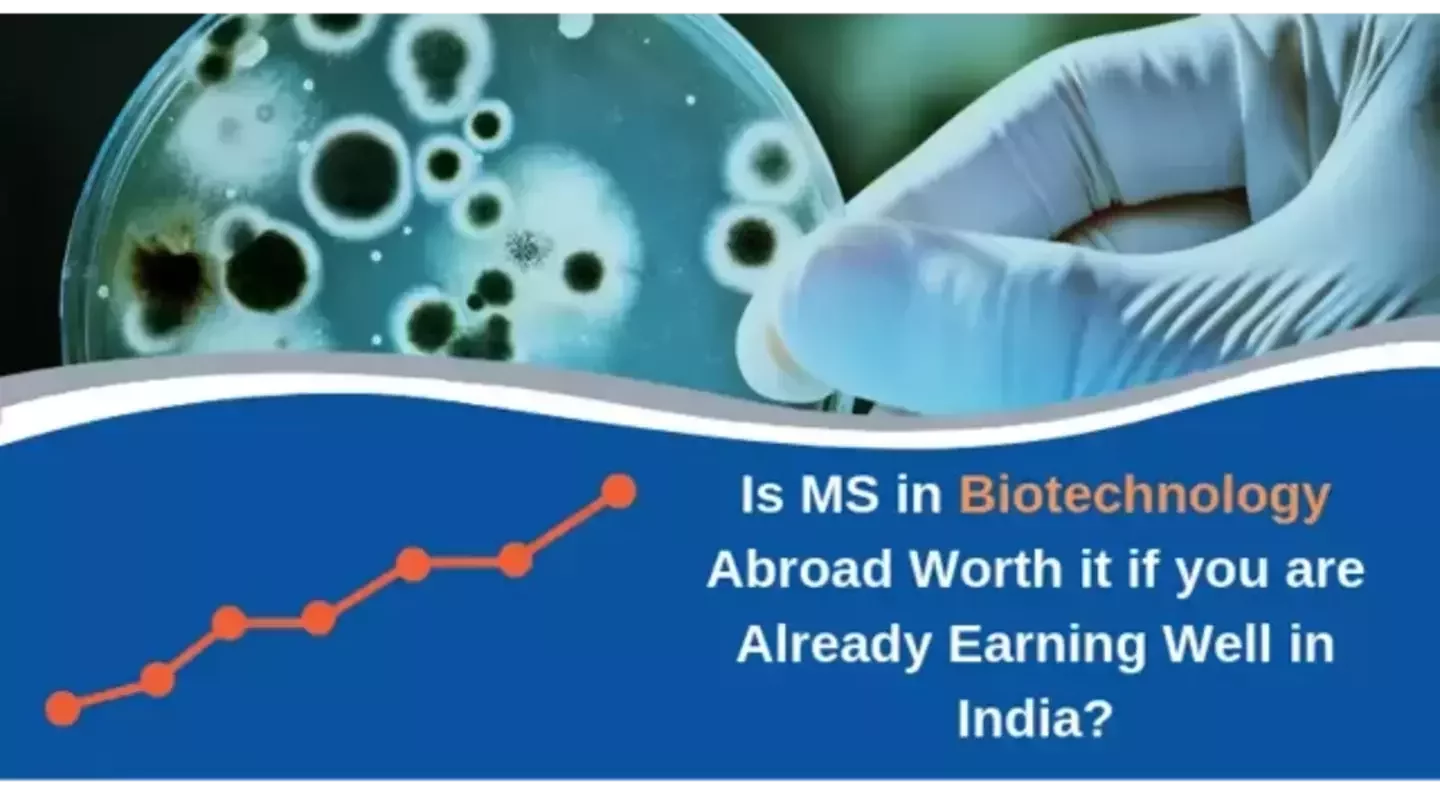 Is MS in Biotechnology  Abroad Worth it if you are Already Earning Well in India