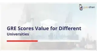 GRE Scores Value for Different Universities 