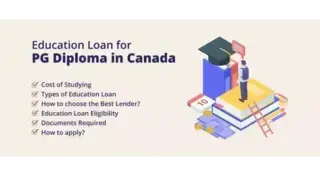 Best Education Loan for PG Diploma in Canada