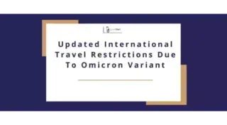 Updated International Travel Restrictions Due To Omicron Variant