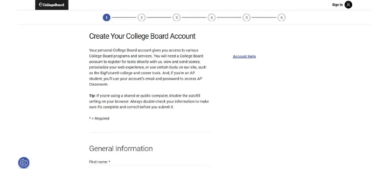 sat registration process